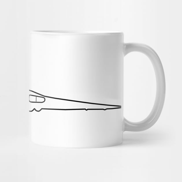 Avro Vulcan classic aircraft outline graphic (black) by soitwouldseem